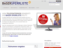 Tablet Screenshot of baser-sperrliste.de